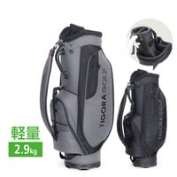 美品　TIGORA スタンド式 グレー キャディバッグint TIGORA 軽量スタンド式キャディバッグ 9型 4分割 軽量モデル ゴルフ ゴルフバッグ・キャディバッグ