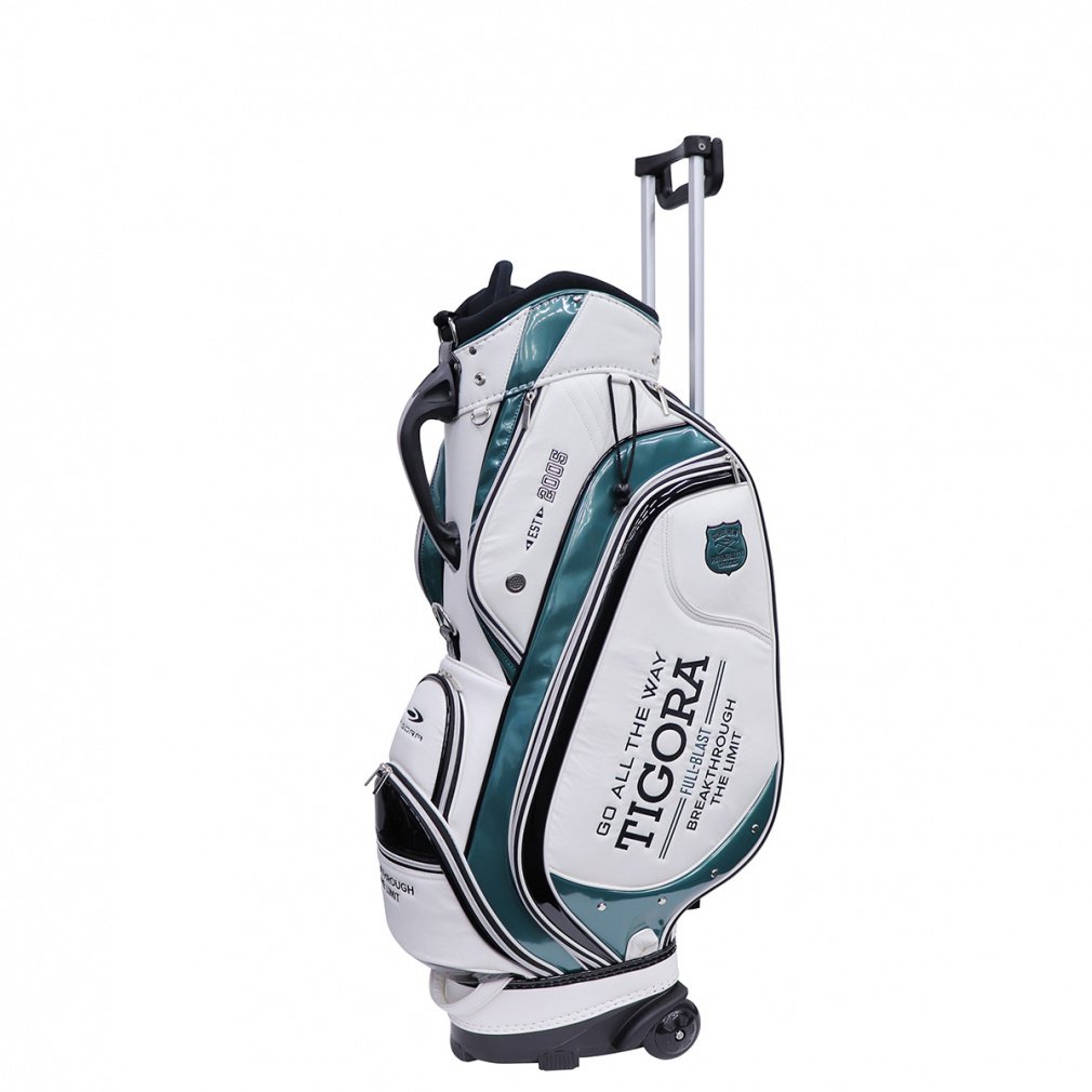 ティゴラ キャスター付きキャディバッグ 軽量 9型 (0233132012) 引いて楽々! キャスター付きで軽量設計モデル 転倒防止 ストッパー機能付 メンズ ゴルフ TIGORA