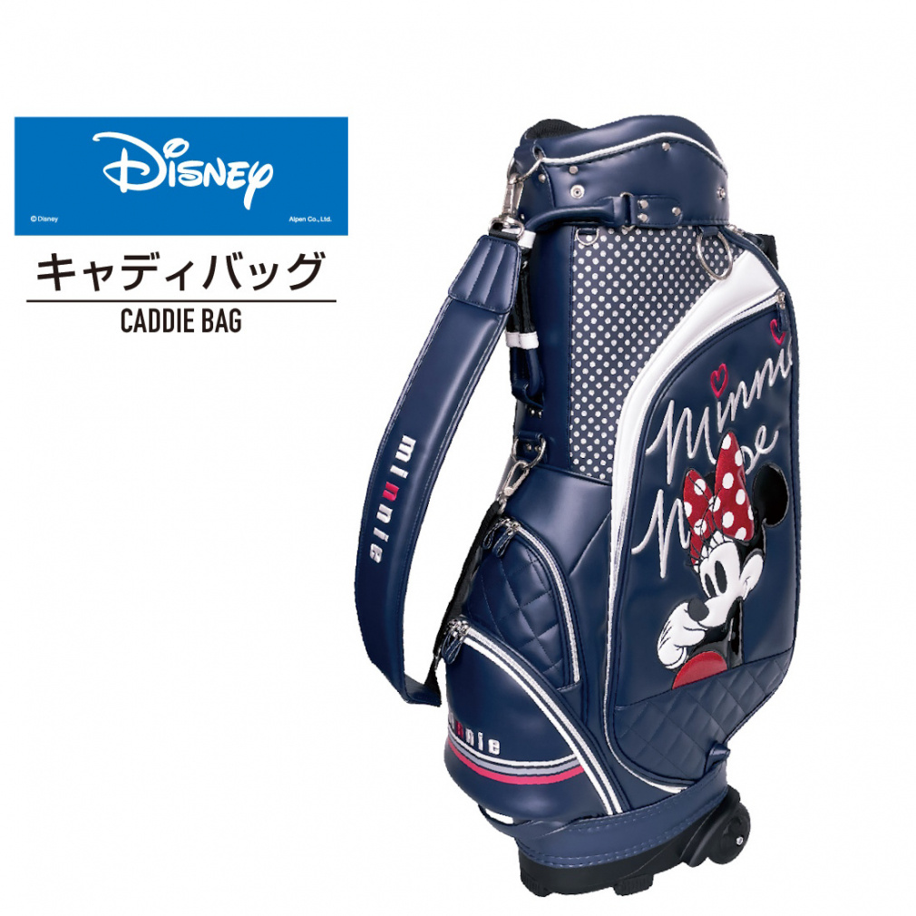 ディズニー レディース キャスター付きキャディバッグ DN-0B2003CTCB ミニーマウス ゴルフ キャディバッグ Disney