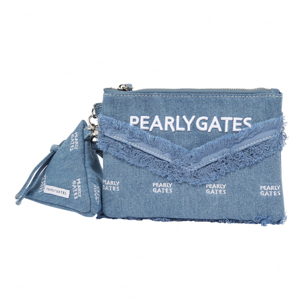 新品 未使用 パーリーゲイツ ポーチ 2個セット・デニム素材 新品 未使用 パーリーゲイツ ポーチ 2個セット・デニム素材 ホワイト ホワイト