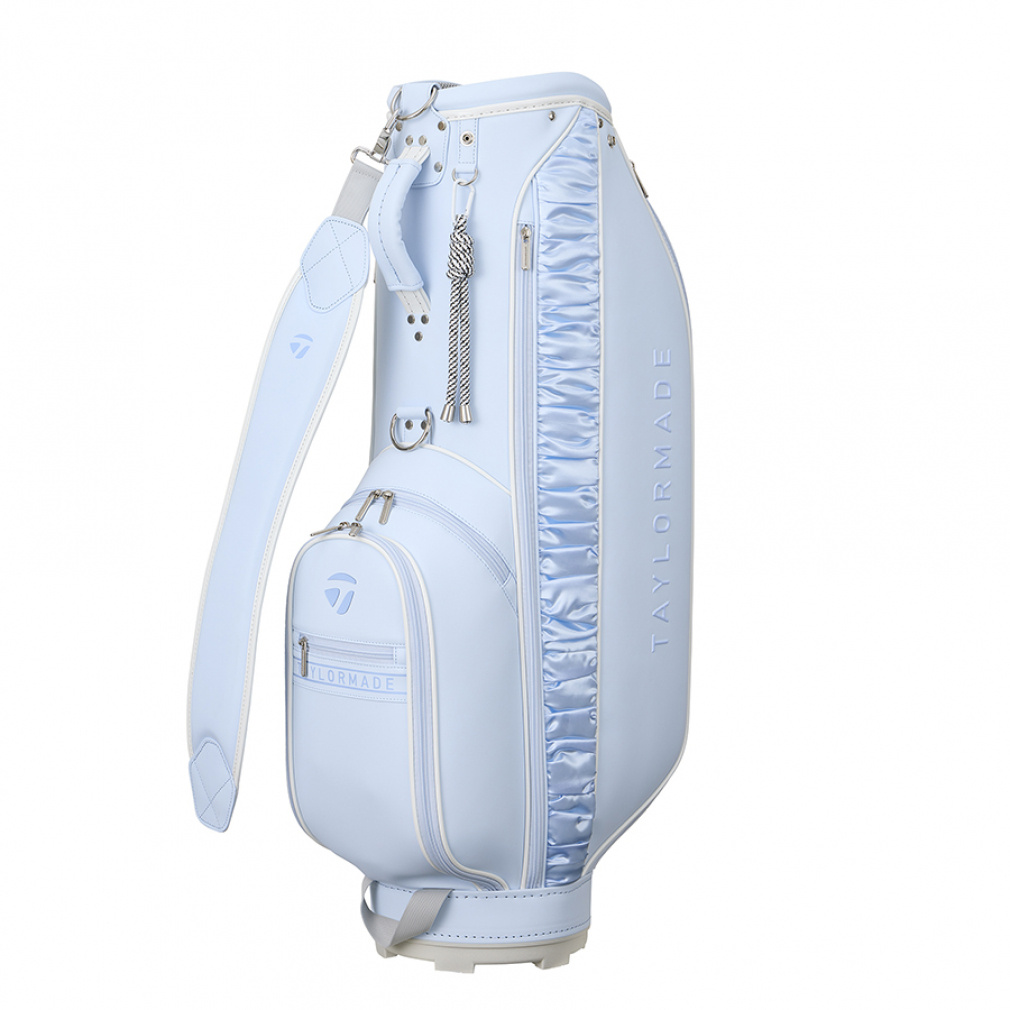 GLOIRE キャディバッグ ホワイト/ブルー テーラーメイド(TaylorMade) キャディバッグ ステルス グローレ