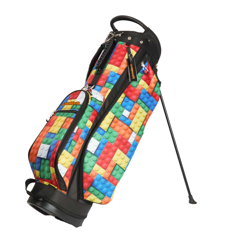 Loudmouth カラフルキャディバッグ　付属カバー付き ラウドマウス Block Rush (LM-CB0031) ゴルフ キャディバッグ 8.5型