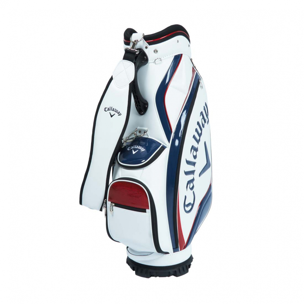 タ*キ様 Callaway キャディバッグ ホワイト・ネイビー ユニセックス キャロウェイ Exia 26 JM (7193815648) メンズ ゴルフ キャディバッグ