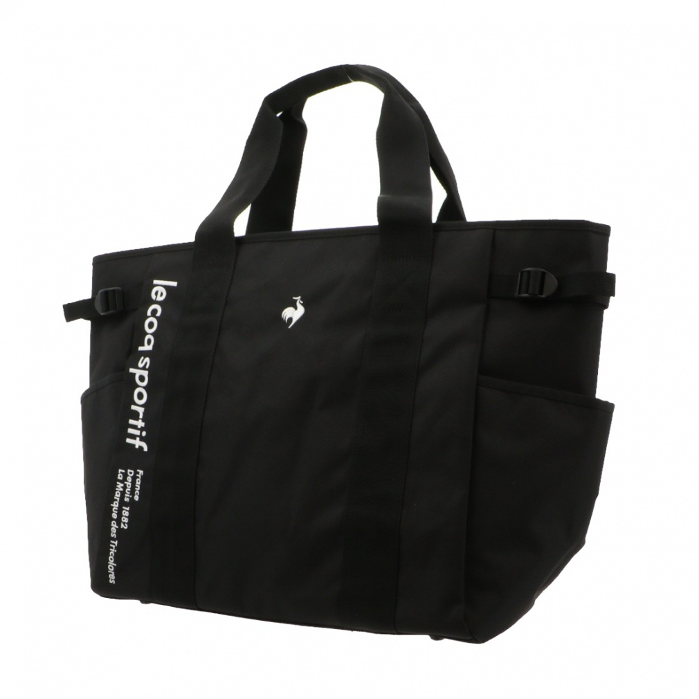 ルコック スタイリッシュデザイン トートバッグ オリジナルロゴプリント裏地仕様 LG4FTT01M(ブラック-FREE)