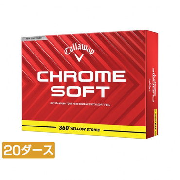 20ダース CHROME SOFT 24 360 YELLOW STRIPE 7193618089