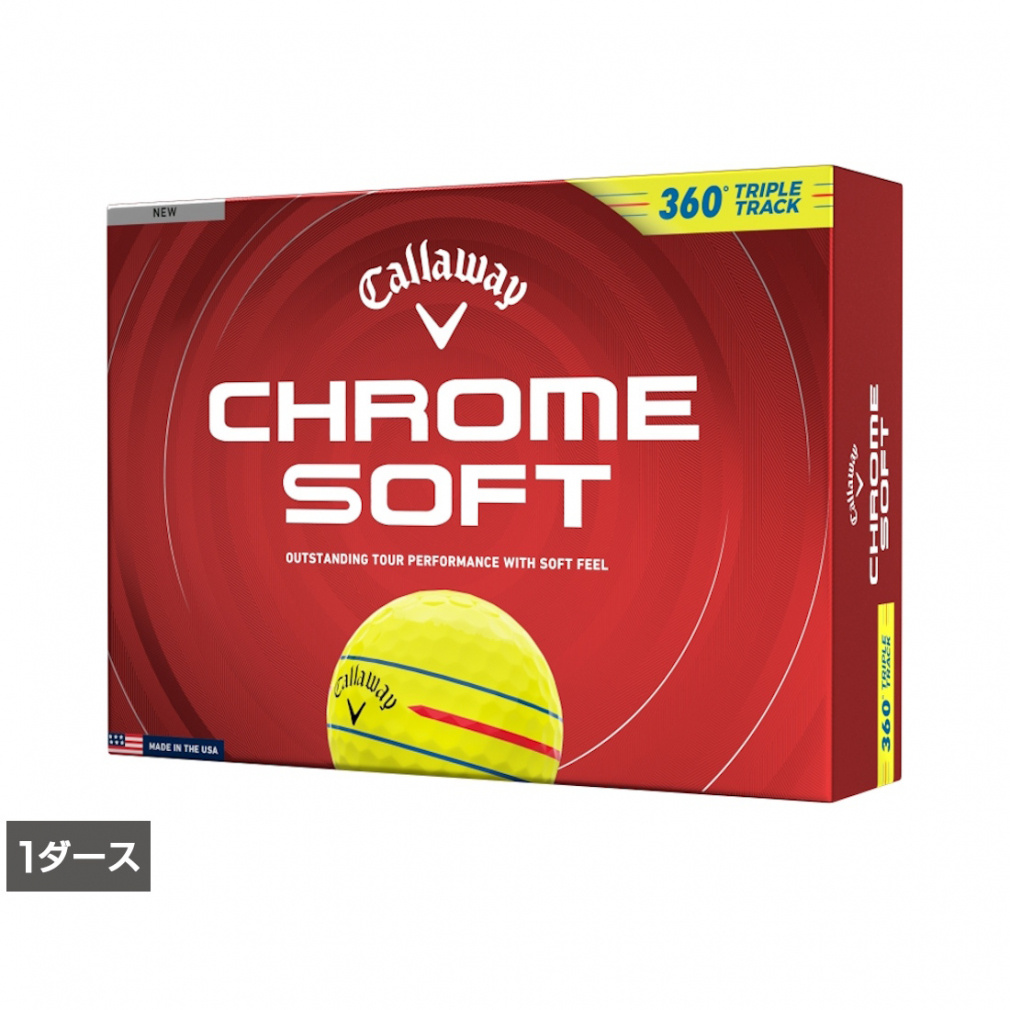 1ダース CHROME SOFT 360° TRIPLE TRACK イエロー 7193813064(.-.)