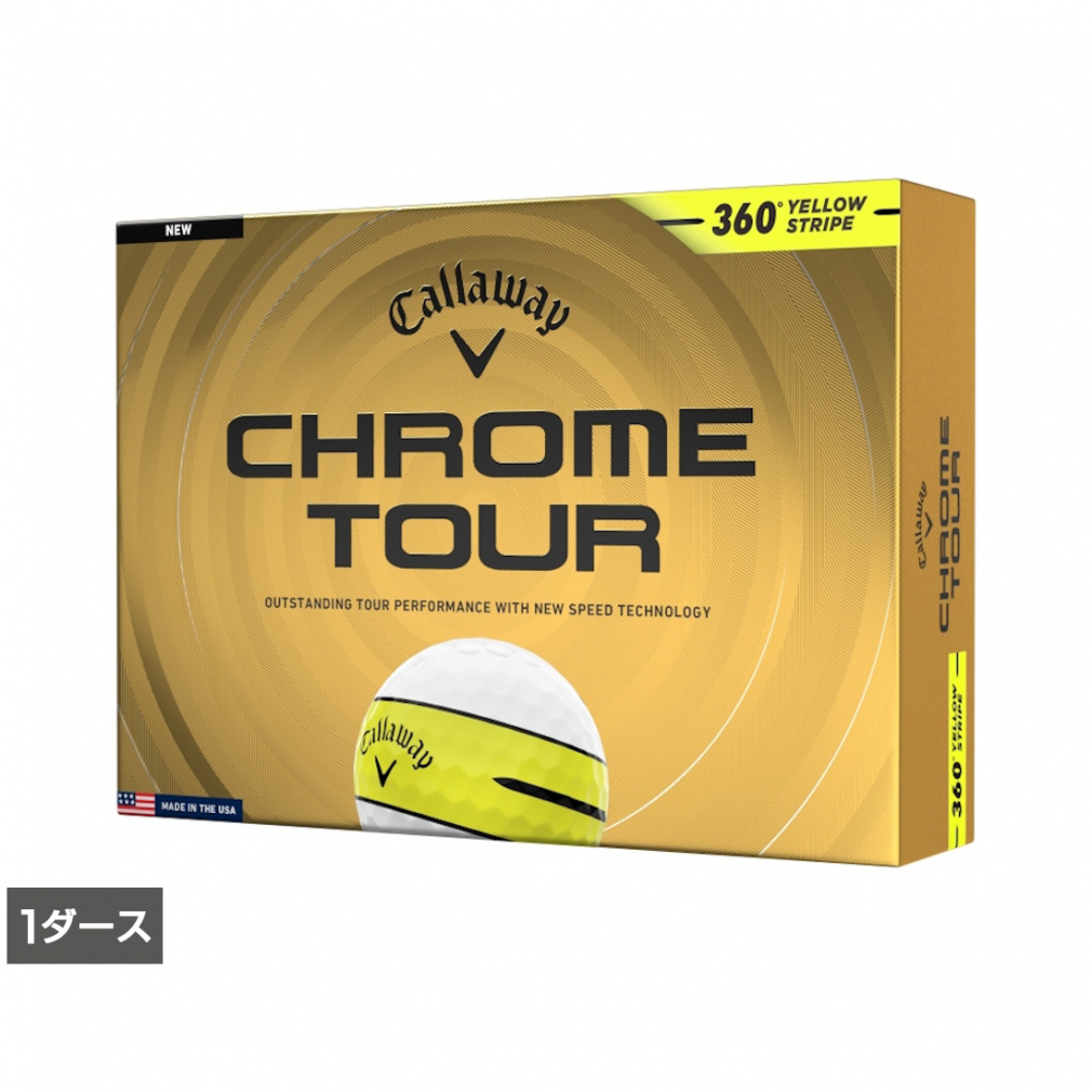 1ダース CHROME TOUR 360° YELLOW STRIPE 7193852544(.-.)