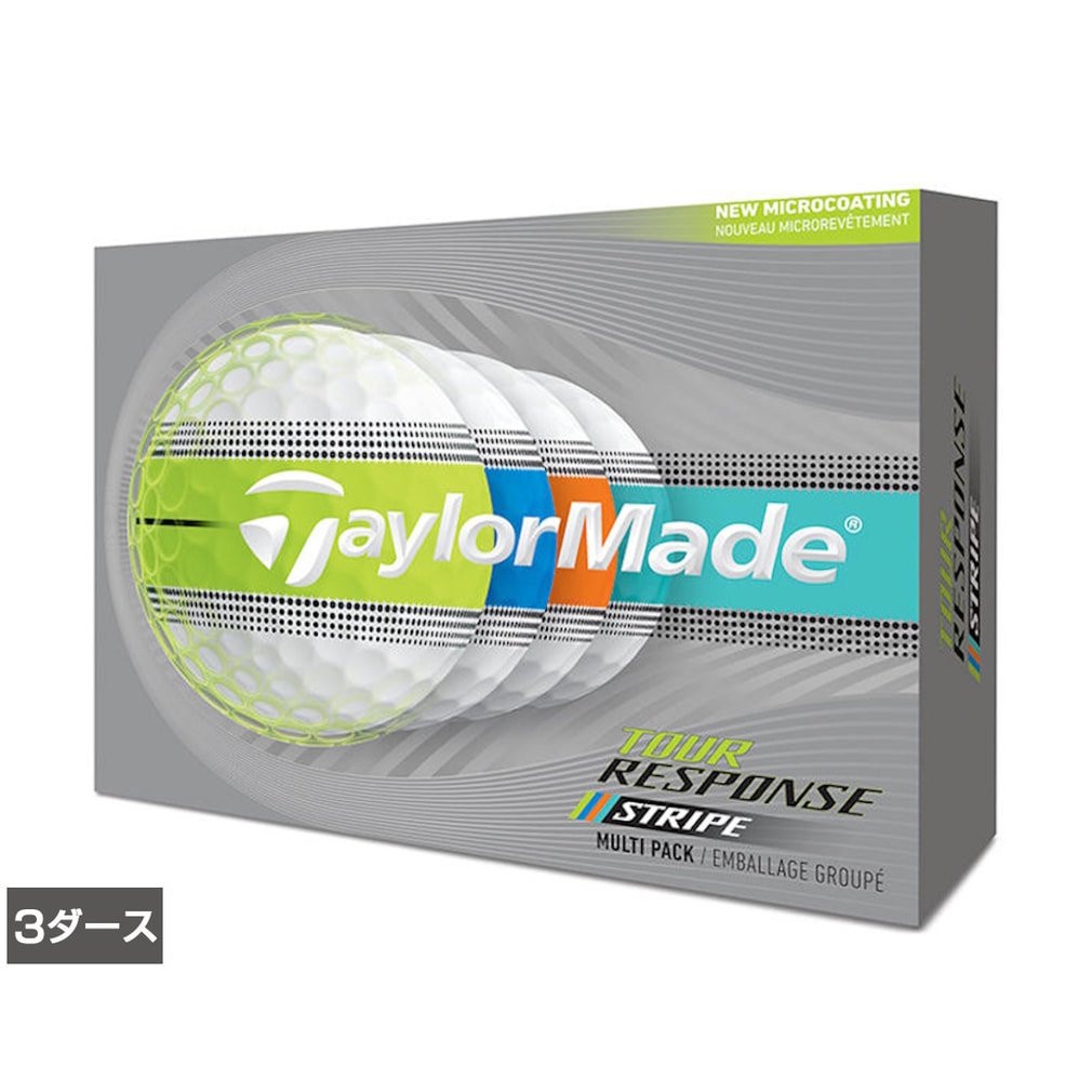 �e�[���[���C�h TMJ26 TOUR RESPONSE Stripe NEON Multi JPN (M1063201) 3�_�[�X(36����) �S���t ���F�� TaylorMade
