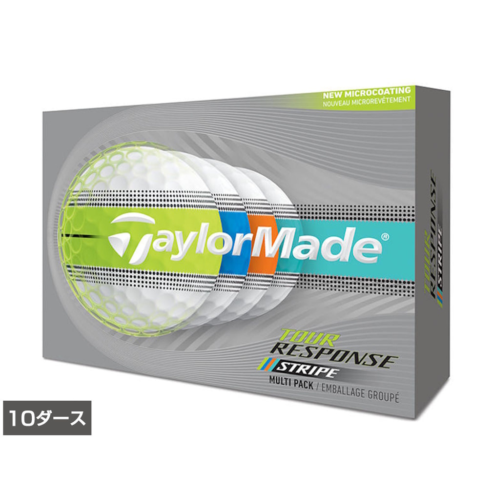 �e�[���[���C�h TMJ26 TOUR RESPONSE Stripe NEON Multi JPN (M1063201) 10�_�[�X(120����) �S���t ���F�� TaylorMade