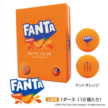 1ダース 12球入り ファンタ マットオレンジ 芝のなかでも目立つ！ 艶消し 目立つ 探しやすい オレンジ 飛ぶ