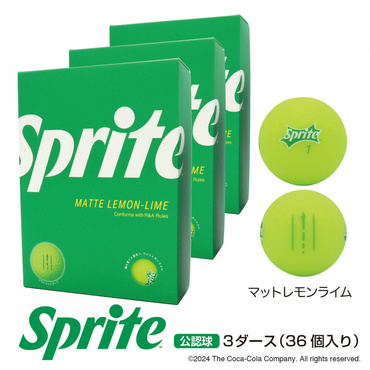 3ダース 36球入 スプライト マットレモンライム 緑の芝の中でも目立つ！ 艶消し 目立つ 探しやすい グリーン 飛ぶ