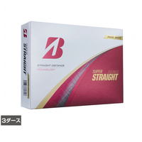 ブリヂストン SUPER STRAIGHT ホワイト 3ダース 無料オウンネーム】SUPER STRAIGHT（ホワイト） [3ダース：36個