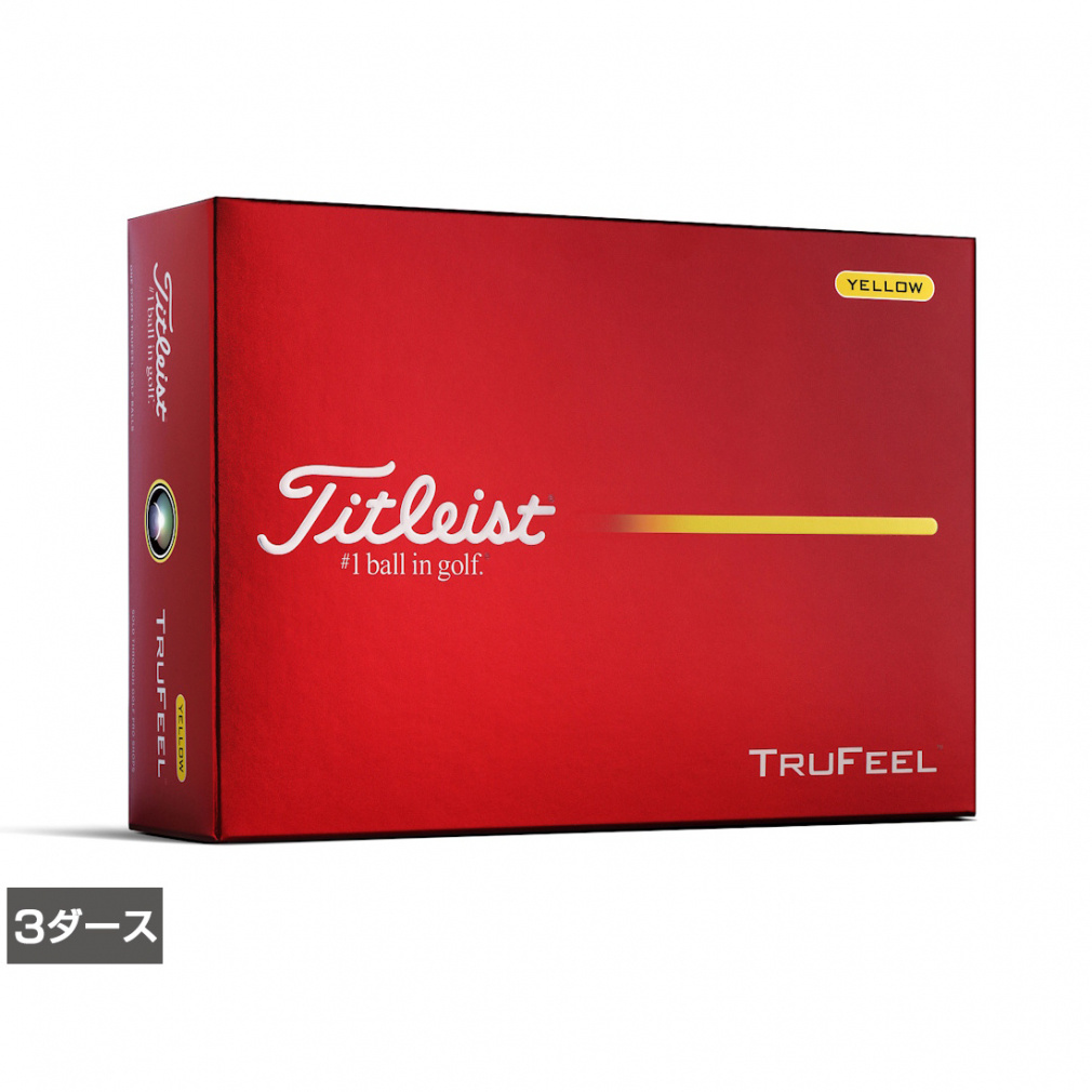 �^�C�g���X�g 26 TRUFEEL YELLOW �g�D���[�t�B�[�� �C�G���[ (8929191869) 3�_�[�X(36����) �S���t ���F�� Titleist