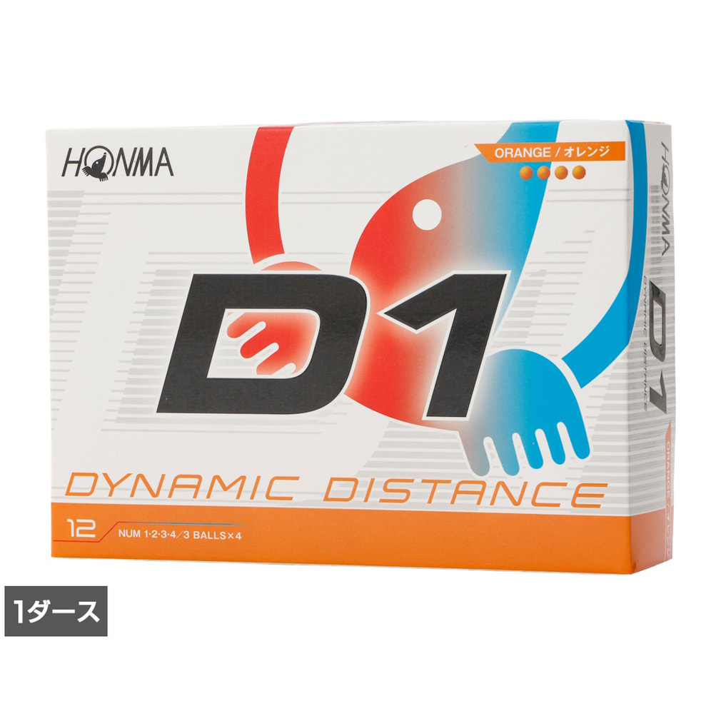 �z���} D1 Ball 2026 (BT12602) 1�_�[�X(12��) �S���t ���F�� HONMA