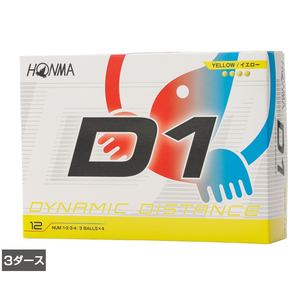 �z���} D1 Ball 2026 (BT12602) 3�_�[�X(36��) �S���t ���F�� HONMA