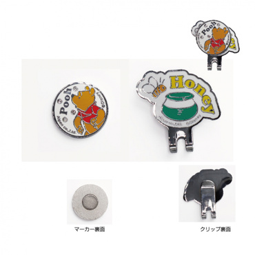DISNEYクリップマーカー マーカー 帽子用 磁石付きマーカー Mickey Pooh 0708300505