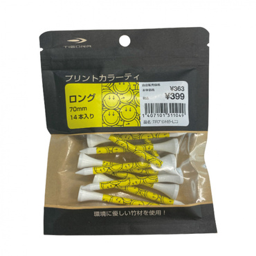 プリントカラーティ スマイル柄 Lサイズ ティ ウッドティ 竹 エコ