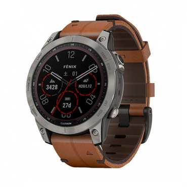fenix7 Sapphire Dual Power Ti /ChestnutLeatherBand