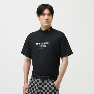 トゥルーポーテ×フルダルドットメッシュトリコット 半袖モックネックカットソー 7584267601
