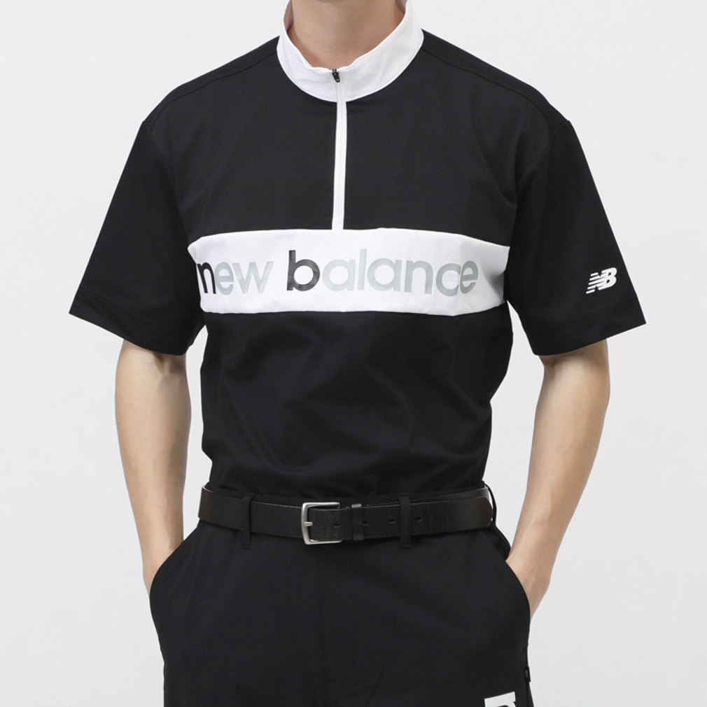 HALF ZIP MOCK NECK PULLOVER 0125166015(ブラック-M)