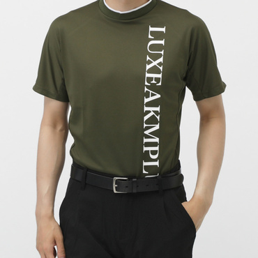 バーチカルロゴ半袖モックネックTシャツ LAT-25001