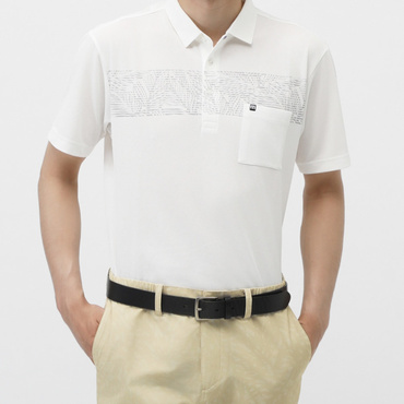 S/S Chest Print Polo 2 7AJ021