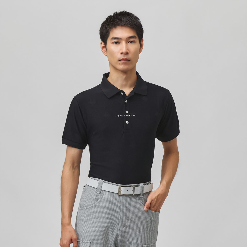 パーリーゲイツ ゴルフウェア 半袖シャツ 秋 冬 メッシュJQ
