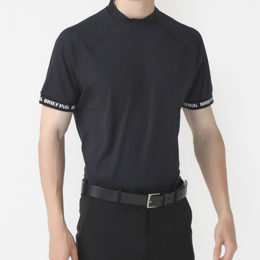 MS LOGO BACK RIB MOCK NECK BRG241M71