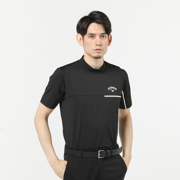 ストレッチスムース 半袖モックネックシャツ 6217013930