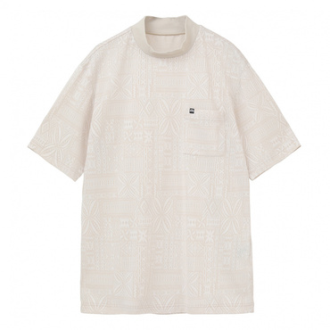 S/S Patterned Mock Neck 2 7AJ024