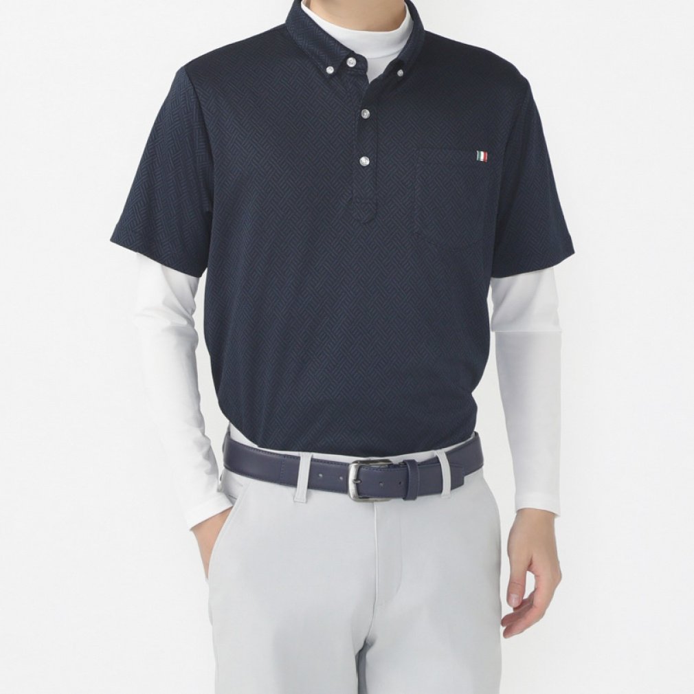 ティゴラ ゴルフウェア 長袖シャツ 秋 冬 ジャカードセットシャツ (TR-1L1704P2P) メンズ TIGORA