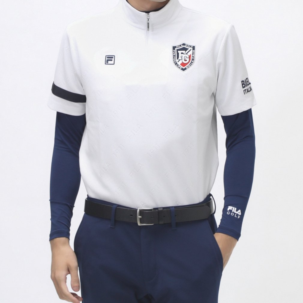 フィラ ゴルフウェア セットシャツ 秋 冬 半袖シャツ+インナーシャツ (783505) メンズ FILA