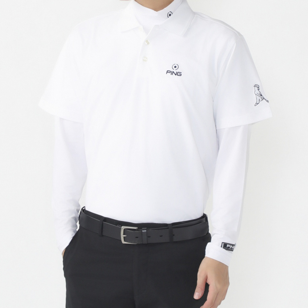 PIN　ゴルフ　ウェアーセット ピン ゴルフウェア セットシャツ 秋 冬 24FW レイヤードツイン
