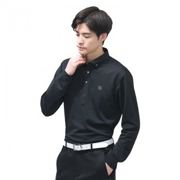 格子ジャガード長袖シャツ 0426161251