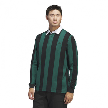 GO-TO ストライプ コットンシャツ KOW06(グリーン×ブラック-L)