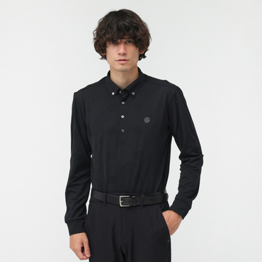 ロゴケルトジャガード無地長袖シャツ 0425261951