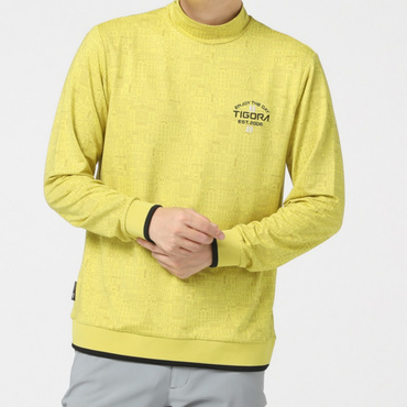 街並み柄 モックシャツ TR-1L1503H(イエロー-M)