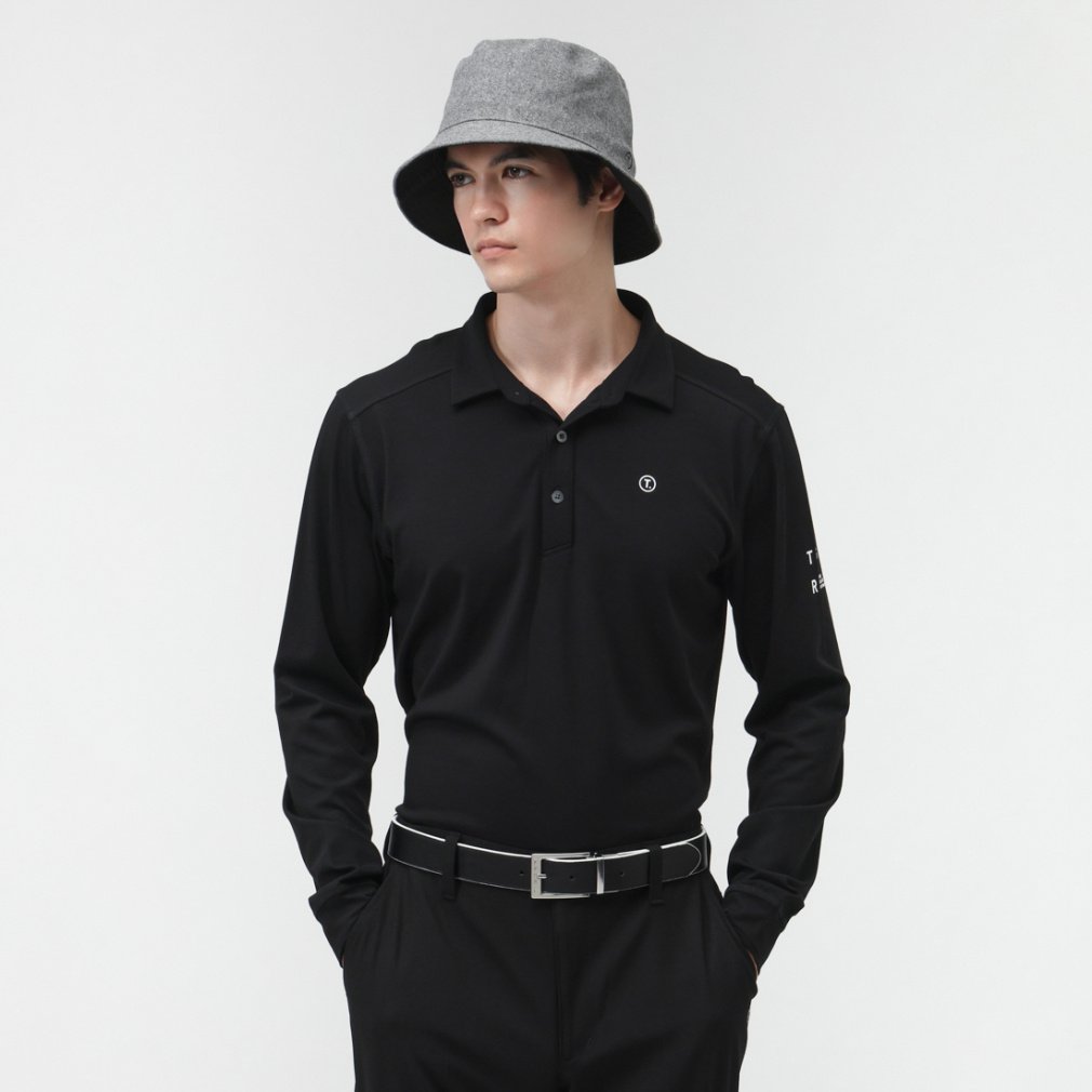 ティゴラ ゴルフウェア 長袖シャツ 秋 冬 T.ウール混ポロシャツ (TR-1L1805P) メンズ TIGORA