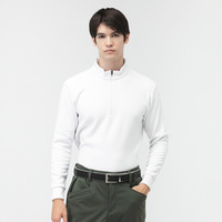 ＋5℃アイヒートハーフジップシャツ無地 TR-1L1525Z-HWH