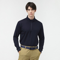 ＋5℃アイヒートハーフジップシャツ無地 TR-1L1525Z-HNV