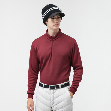 ＋5℃アイヒートハーフジップシャツ無地 TR-1L1525Z-HBO