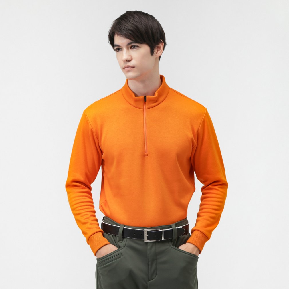 ティゴラ ゴルフウェア 長袖シャツ 秋 冬 ＋5℃アイヒートハーフジップ