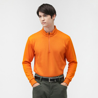 ＋5℃アイヒートハーフジップシャツ無地 TR-1L1525Z-HOR