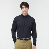 ＋5℃アイヒートハーフジップシャツ柄 TR-1L1535Z-HBK