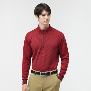 ＋5℃アイヒートハーフジップシャツ柄 TR-1L1535Z-HBO