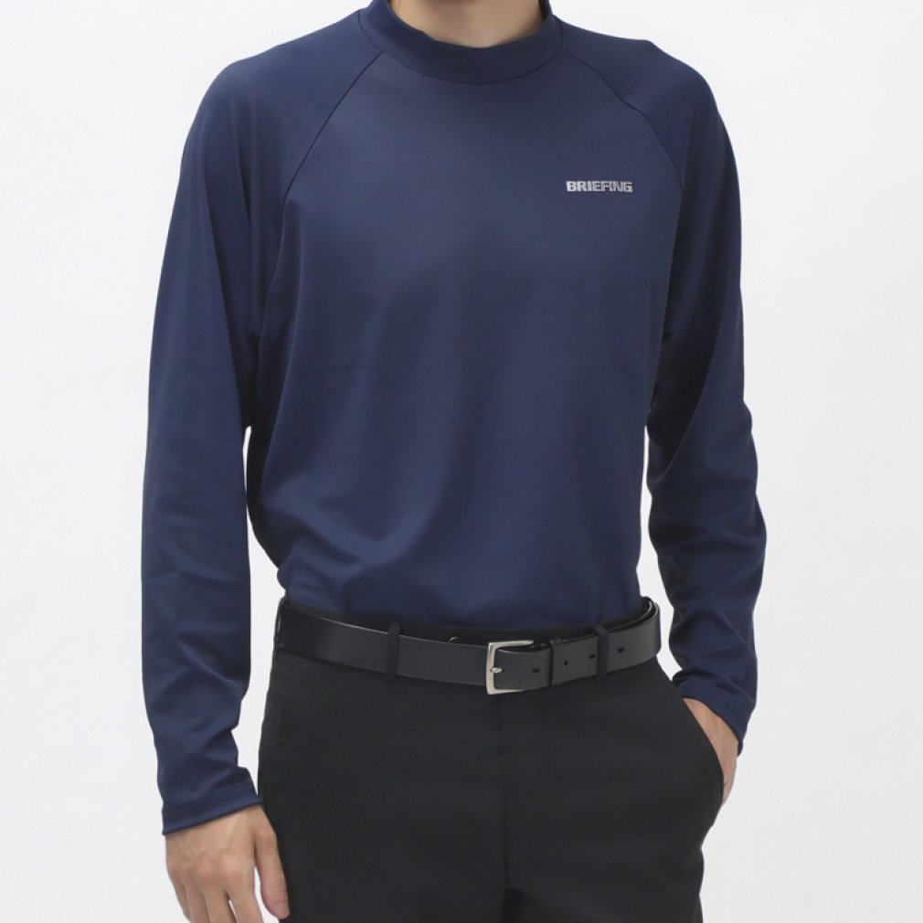 u[tBO StEFA Vc H ~ MS BACK LOGO LINE LS HIGH NECK RF (BRG243M47) Y BRIEFING