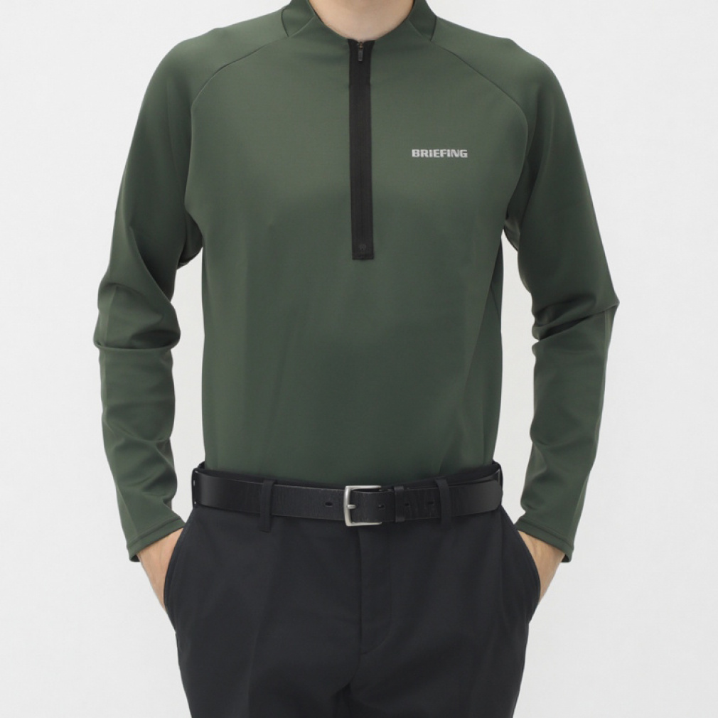 u[tBO StEFA Vc H ~ MS BACK LOGO LINE LS HALF ZIP SHIRT (BRG243M46) Y BRIEFING