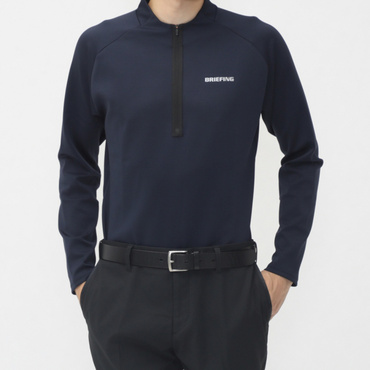 MS BACK LOGO LINE LS HALF ZIP SHIRT BRG243M46