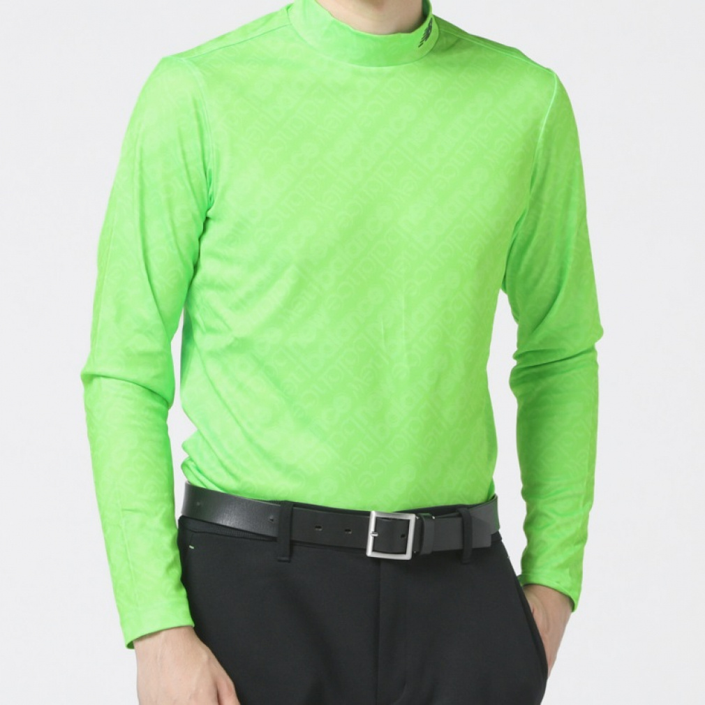 L/SLEEVE MOCK NECK PULLOVER 0123267006(ペールグリーン-M)