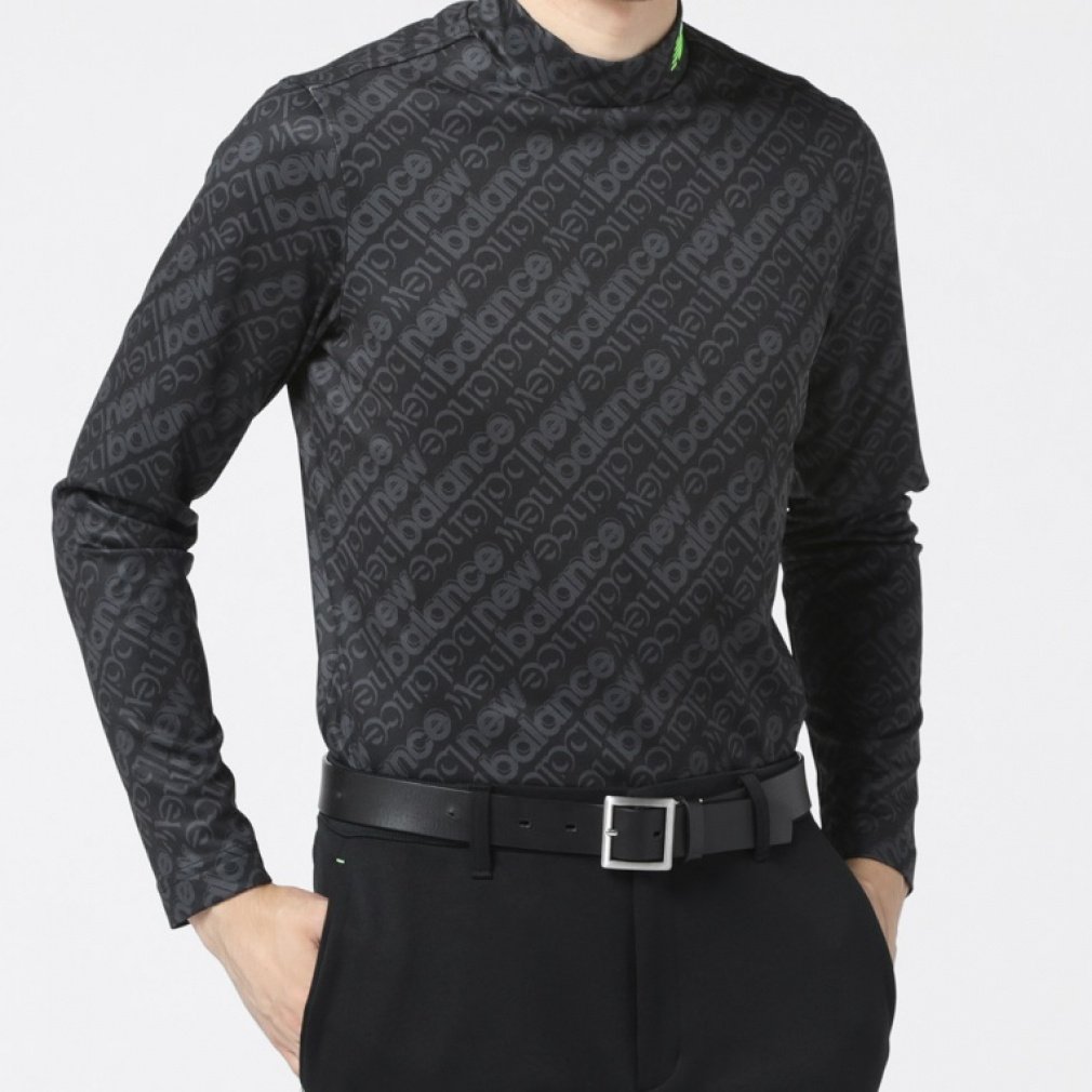 L/SLEEVE MOCK NECK PULLOVER 0123267006(ブラック-M)